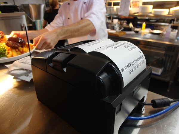 Bonprinter in restaurant