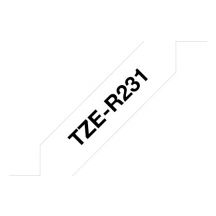 Brother TZE-R231 labelprinter-tape Zwart op wit