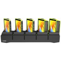Zebra 5-Slots Ethernet Cradle, laadt 5 devices en 5 reservebatterijen, apart bestellen: voeding, DC kabel en netsnoer, geschikt voor de: WT5400, WT6400