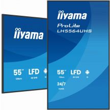 iiyama LH5564UHS-B1AG beeldkrant Digitale signage flatscreen 139,7 cm (55") Wifi 500 cd/m² 4K Ultra HD Zwart Type processor Android 24/7