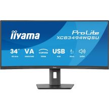 iiyama ProLite XCB3494WQSU-B1 computer monitor 86,4 cm (34") 3440 x 1440 Pixels UltraWide Quad HD LED Zwart
