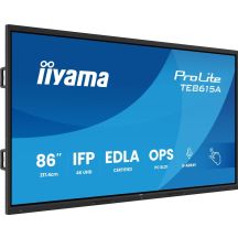 iiyama TE8615A-B2AG beeldkrant Interactief flatscreen 2,17 m (85.6") Wifi 550 cd/m² 4K Ultra HD Zwart Touchscreen Type processor Android 24/7