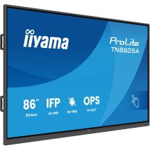 iiyama TN8605A-B1AG beeldkrant Interactief flatscreen 2,17 m (85.6") 500 cd/m² 4K Ultra HD Zwart Touchscreen