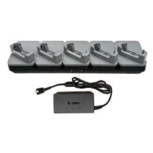 Zebra 5-slots oplaad/communicatie station, Ethernet, geschikt voor de TC701, incl. voeding, apart bestellen: netsnoer