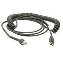 Zebra USB kabel, 4.6 m, Gekruld, Shielded