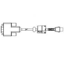 Zebra seriele kabel PC-DB9, met strain relief, geschikt voor de ZQ600