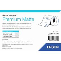 Epson labels 76x51 mm, Normaal papier, Premium mat gecoat, 650 labels op rol
