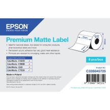 Epson labels 76x51 mm, Normaal papier, Premium matt coated, 2310 labels per rol