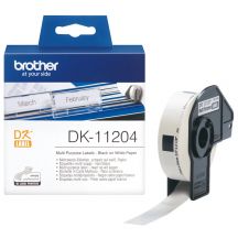 Brother DK-11204 labelprinter-tape Zwart op wit