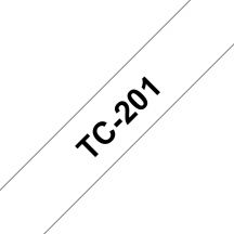 Brother TC-201 labelprinter-tape Zwart op wit