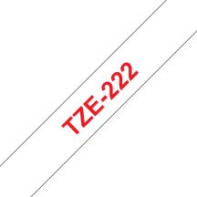 Brother TZE-222 labelprinter-tape Rood op wit