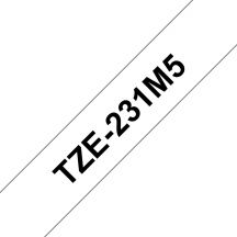 Brother TZE-231M5 labelprinter-tape Zwart op wit