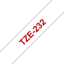 Brother TZE-232 labelprinter-tape Rood op wit