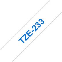 Brother TZE-233 labelprinter-tape Blauw op wit