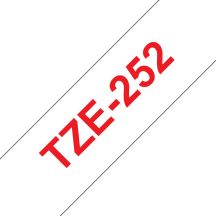 Brother TZE-252 labelprinter-tape Rood op wit