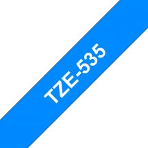 Brother TZE-535 labelprinter-tape Wit op blauw