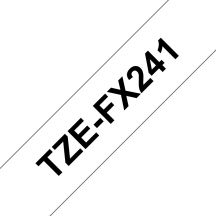 Brother TZE-FX241 labelprinter-tape Zwart op wit TZ