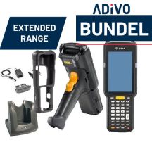 Zebra MC3300x bundel (extended  range scanner met gungrip, case en cradle)