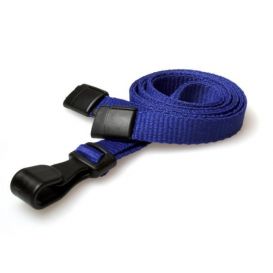 Ultraclip Keycord Navy Blue10mm – met Breekbeveiliging en Plastic Haak (per 100 stuks)