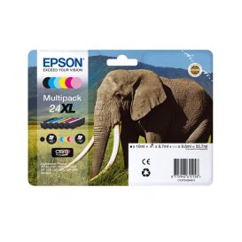 Epson Elephant Singlepack Black 24XL Claria Photo HD Ink
