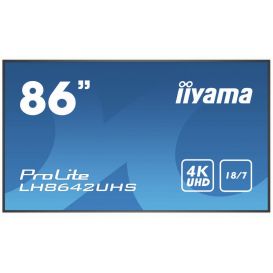 iiyama LH8642UHS-B3 beeldkrant Digitale signage flatscreen 2,17 m (85.6") IPS 500 cd/m² 4K Ultra HD Zwart Type processor Android 8.0 18/7
