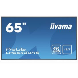iiyama LH6542UHS-B3 beeldkrant Digitale signage flatscreen 163,8 cm (64.5") IPS 500 cd/m² 4K Ultra HD Zwart Type processor Android 8.0 18/7