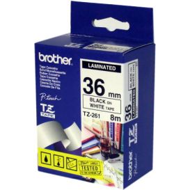 Brother TZ-261 labelprinter-tape Zwart op wit
