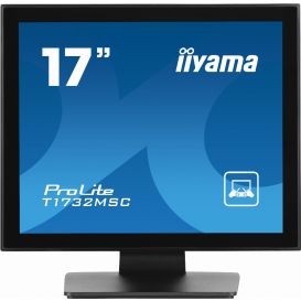 iiyama ProLite T1732MSC-B1SAG computer monitor 43,2 cm (17") 1280 x 1024 Pixels Full HD LED Touchscreen Tafelblad Zwart