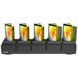 Zebra 5-Slots Ethernet Cradle, laadt 5 devices en 5 reservebatterijen, apart bestellen: voeding, DC kabel en netsnoer, geschikt voor de: WT5400, WT6400