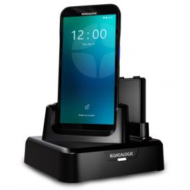 Datalogic Single Slot oplaad/communicatie cradle, voor Memor 12/17, USB-C, Ethernet, laadt 1 device en 1 reserve-batterij, apart bestellen: voeding en netsnoer