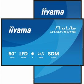 iiyama LH5075UHS-B2AG beeldkrant Digitale signage flatscreen 125,7 cm (49.5") LCD Wifi 500 cd/m² 4K Ultra HD Zwart Type processor Android 24/7