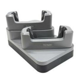 Zebra 2-slots ShareCradle, geschikt voor de TC501 MET beschermcase, apart bestellen: USB-C kabel en EU adapter