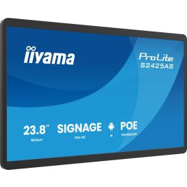 iiyama ProLite S2425AS-B1P Digitale signage flatscreen 60,5 cm (23.8") LCD Wifi 500 cd/m² Full HD Zwart Type processor Android 24/7