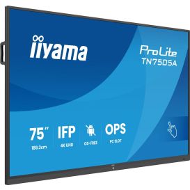 iiyama TN7505A-B1AG beeldkrant Interactief flatscreen 189,3 cm (74.5") 500 cd/m² 4K Ultra HD Zwart Touchscreen