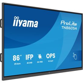 iiyama TN8605A-B1AG beeldkrant Interactief flatscreen 2,17 m (85.6") 500 cd/m² 4K Ultra HD Zwart Touchscreen
