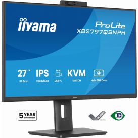 iiyama ProLite XB2797QSNPH-B1 27IN IPS LCD 4MS 2560X1440 350CD/M2 HDMI/DP/USB 2 computer monitor 68,6 cm (27") 2560 x 1440 Pixels Quad HD Zwart