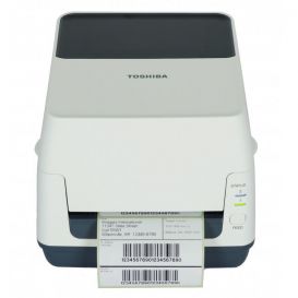 Toshiba B-FV4D direct thermische  labelprinter, 203dpi, cutter, aangepaste rolhouder 