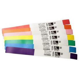 Zebra Z-Band Fun, Rood, 25x254 mm, 350 bandjes per cartridges -> Per 6 cartridges