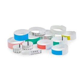 Zebra Z-Band Ultrasoft, wit, 25x178 mm, polypropyleen, kern rol 25 mm, kleefsluiting, 250 bandjes per rol -> Per 6 rollen