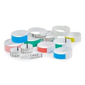 Zebra Z-Band Ultrasoft, wit, 25x178 mm, polypropyleen, kern rol 25 mm, kleefsluiting, 250 bandjes per rol -> Per 6 rollen