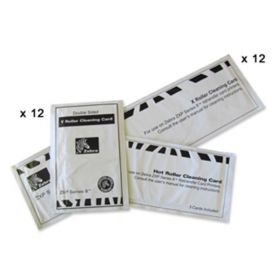 Zebra Cleaning kit, 12 X & Y Roller Cleaning Cards en 3 Hot Roller Cleaning Cards, voor de ZXP Series 8, ZXP Series 9