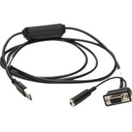 Zebra USB Cable Assembly: 9-Pin Female Straight Scanner Connector with Trigger Jack and Beeper, 6ft. Straight Cable, to be used with General Purpose Fixed Mount Scanners