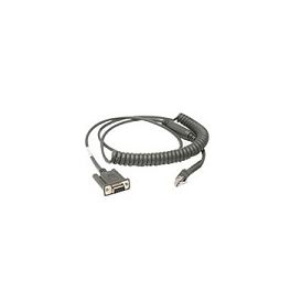 Zebra RS-232 kabel, 2.8 m, Gekruld, Power on PIN 9, TxD on PIN 2, True Converter