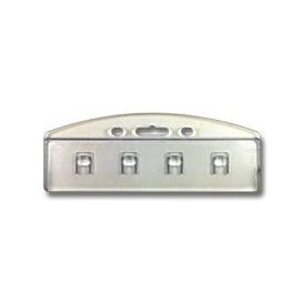 Ultraholder halve badgehouder transparant (Te bestellen per 100)
