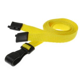 Ultraclip Keycord 10mm Geel – met Breekbeveiliging en Plastic Haak (per 100 stuks)