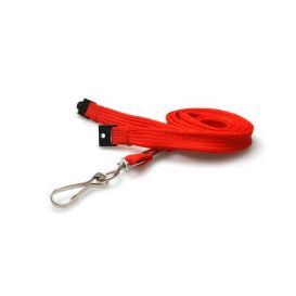 Ultraclip Keycord 10mm Rood – met Breekbeveiliging en Metalen Haak (per 100 stuks)