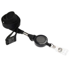 Ultraclip Eco Friendly Keycord 15mm Zwart – met Breekbeveiliging en Jojo (per 50 stuks)