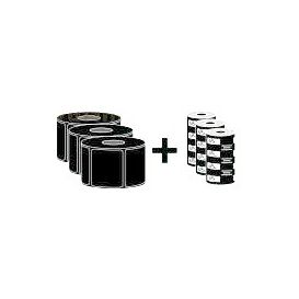 Zebra kit, 3x labelrol 102x76 mm (Z-Select 2000T, 930 per rol) en 3x lint (2300 Wax, 110 mm), Voor desktop printers