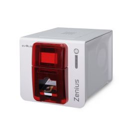 Evolis Zenius Expert, enkelzijdig, 300 dpi, USB / Ethernet, rood