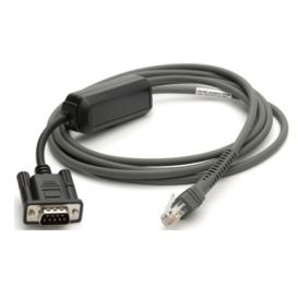 Zebra CBA-R10-S07ZBR seriële kabel Zwart 2,13 m DB9 RJ-45